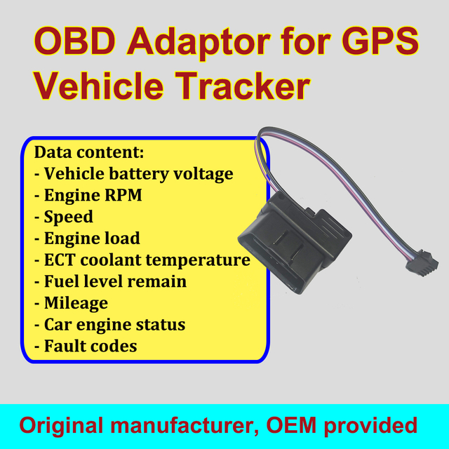 OBD Adaptor Work with Vehicle GPS Tracker Mileage Fuel Engine RPM